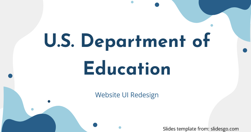 U. S. Department of Education Redesign